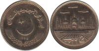 Pakistan 1998 Rupees 2 Specimen Metal Nickel Brass Coin KM#63